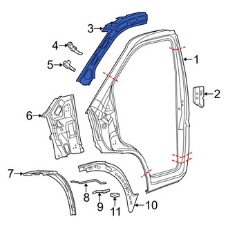 Ram OE - Left Body A-Pillar Reinforcement