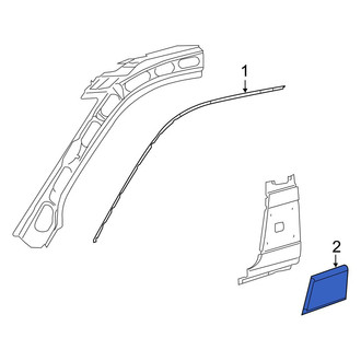 Ram OE - Left Body B-Pillar Molding