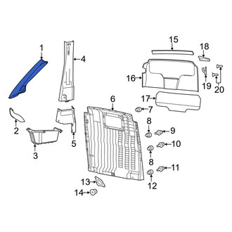 Ram OE - Left Body A-Pillar Trim Panel