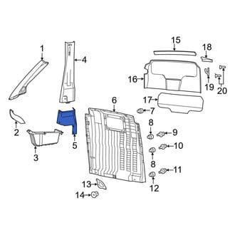 Ram OE - Right Lower Body C-Pillar Trim Panel