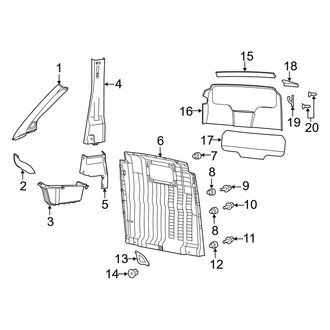 Ram OE - Pillars, Rocker & Floor - Interior Trim (Standard Cargo Van)