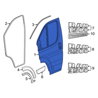 Ram OE - Front Left Door Shell