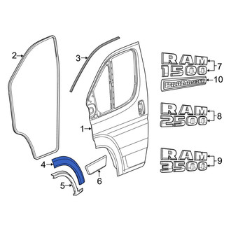 Ram OE - Front Right Upper Fender Flare