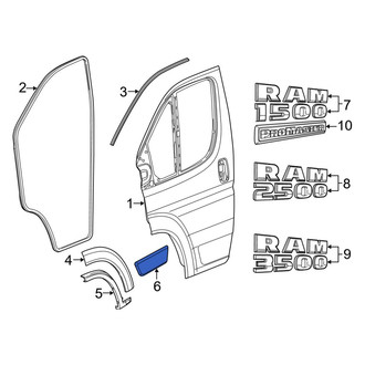 Ram OE - Front Right Door Molding
