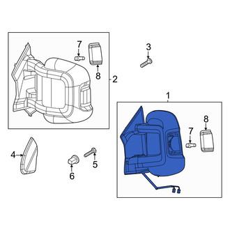 Ram OE - Front Left Door Mirror