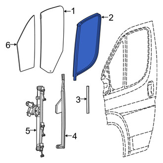 Ram OE - Front Right Window Channel