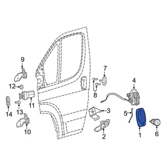 Ram OE - Front Left Outer Exterior Door Handle