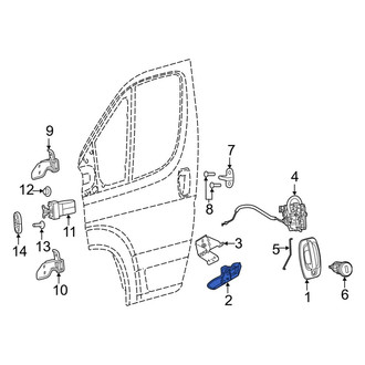 Ram OE - Front Right Inner Interior Door Handle