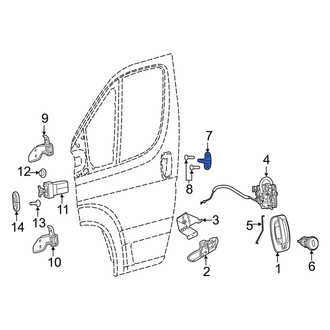Ram OE - Rear Right Lower Door Lock Striker Plate