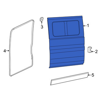 Ram OE - Front Left Door Shell