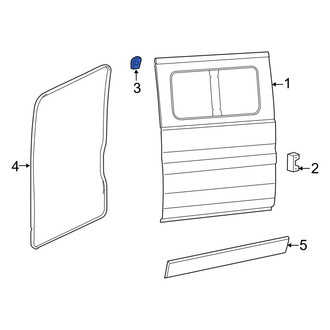 Ram OE - Rear Right Sliding Door Stop Bumper