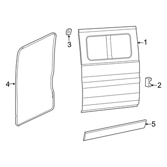 Ram OE - Side Loading Door - Door & Components (Extended Cargo Van / Standard Cargo Van)