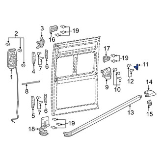 Ram OE - Rear Right Lower Door Lock Striker Plate