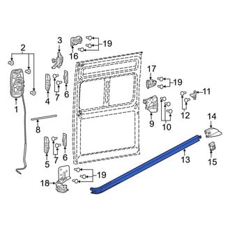 Ram OE - Center Sliding Door Track