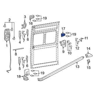 Ram OE - Left Center Sliding Door Roller