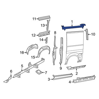 Ram OE - Right Upper Sliding Door Track