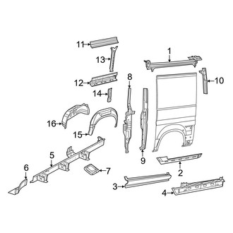 Ram OE - Side Panel - Inner Structure (Passenger), (1500)