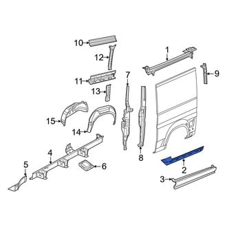 Ram OE - Left Lower Sliding Door Track