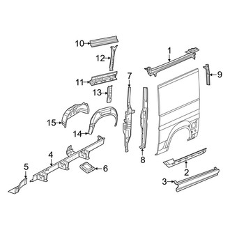 Ram OE - Side Panel - Inner Structure (Passenger Side), (1500 / 2500 Standard Cargo Van)