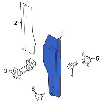 Ram OE - Right Lower Body C-Pillar Trim Panel