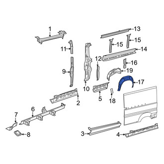 Ram OE - Rear Right Outer Wheel Housing Side Panel