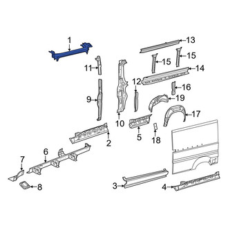Ram OE - Front Inner Roof Side Rail Reinforcement