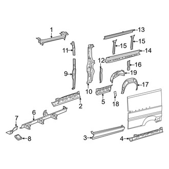 Ram OE - Side Panel - Inner Structure (Passenger Side)