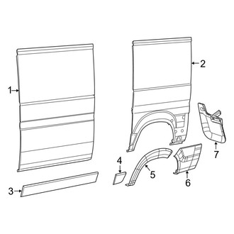 Ram OE - Side Panel & Components (Driver Side), (1500)