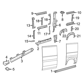 Ram OE - Side Panel - Inner Structure (Driver Side), (1500)