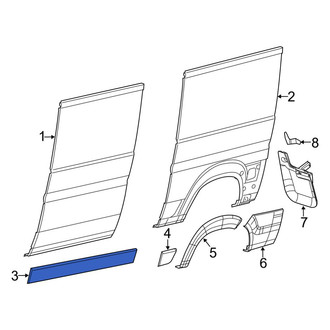 Ram OE - Front Left Body Trim Molding