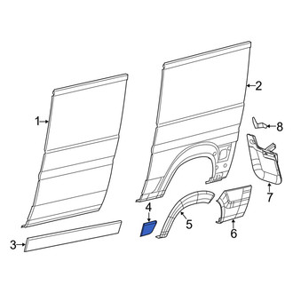 Ram OE - Rear Left Body Trim Molding