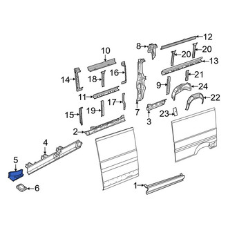 Ram OE - Left Inner Rocker Panel Reinforcement