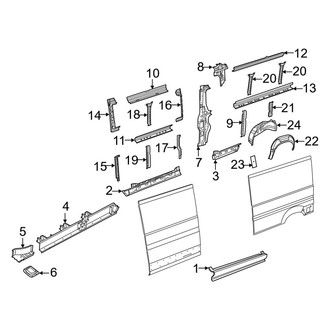 Ram OE - Side Panel - Inner Structure (Driver, W/O Dual Doors)