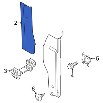 Ram OE - Left Upper Body C-Pillar Trim Panel