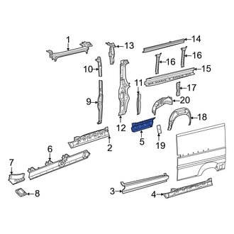 Ram OE - Rear Left Outer Rocker Panel Reinforcement