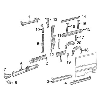 Ram OE - Side Panel - Inner Structure (Driver, With Dual Doors)
