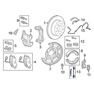 Ram OE - Rear Drum Brake Shoe Hold Down Kit