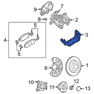 Ram OE - Rear Left Disc Brake Caliper Bracket