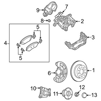 Ram OE - Rear Suspension - Brake Components (Extended Cargo Van / Standard Cargo Van)