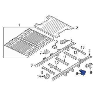 Ram OE - Rear Left Floor Pan Crossmember Bracket