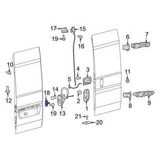 Ram OE - Rear Right Lower Door Lock Striker Plate