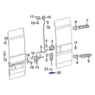Ram OE - Rear Right Door Lock Striker Plate