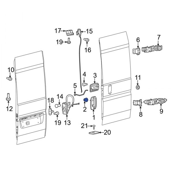 Exterior Door Handle Nut