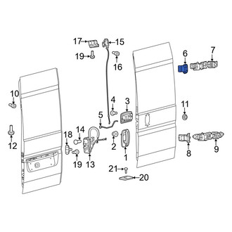 Ram OE - Rear Right Upper Outer Door Hinge