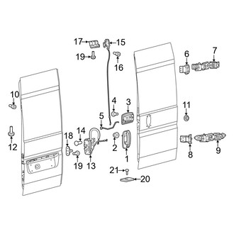 Ram OE - Back Door - Lock & Hardware (Right Door)