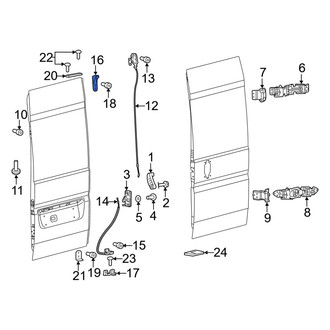 Ram OE - Rear Right Outer Exterior Door Handle