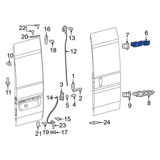 Ram OE - Rear Right Upper Outer Door Hinge