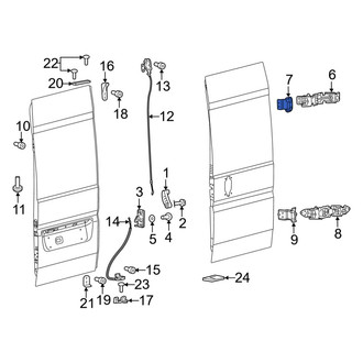 Ram OE - Rear Left Upper Inner Door Hinge