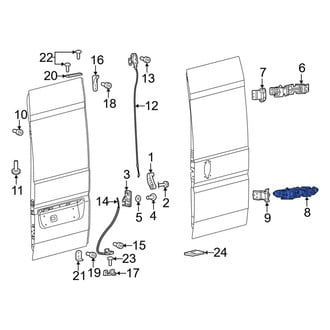 Ram OE - Rear Right Lower Outer Door Hinge