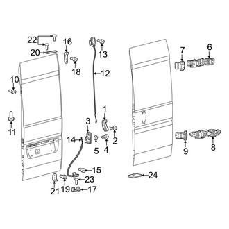 Ram OE - Back Door - Lock & Hardware (Left Door)